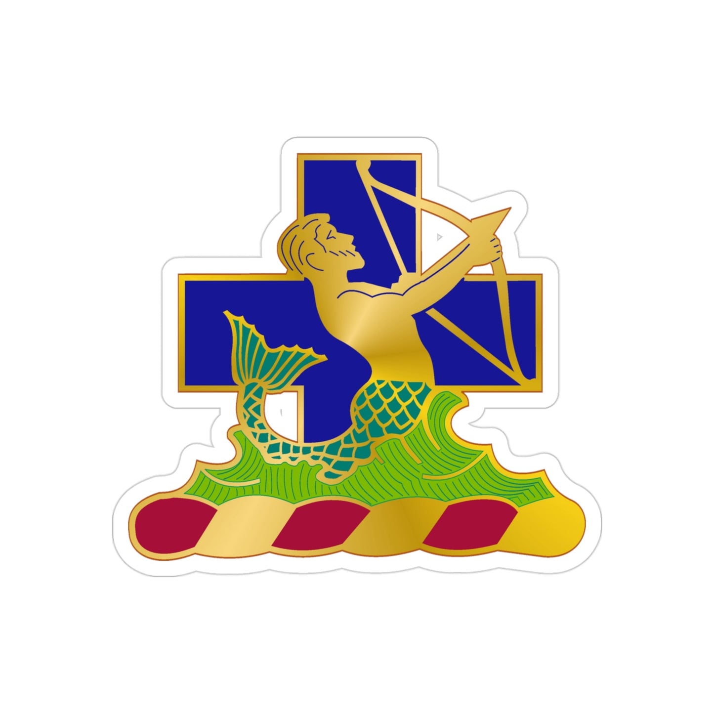 10th Antiaircraft Artillery Automatic Weapons Battalion (U.S. Army) REVERSE PRINT Transparent STICKER-3" × 3"-The Sticker Space