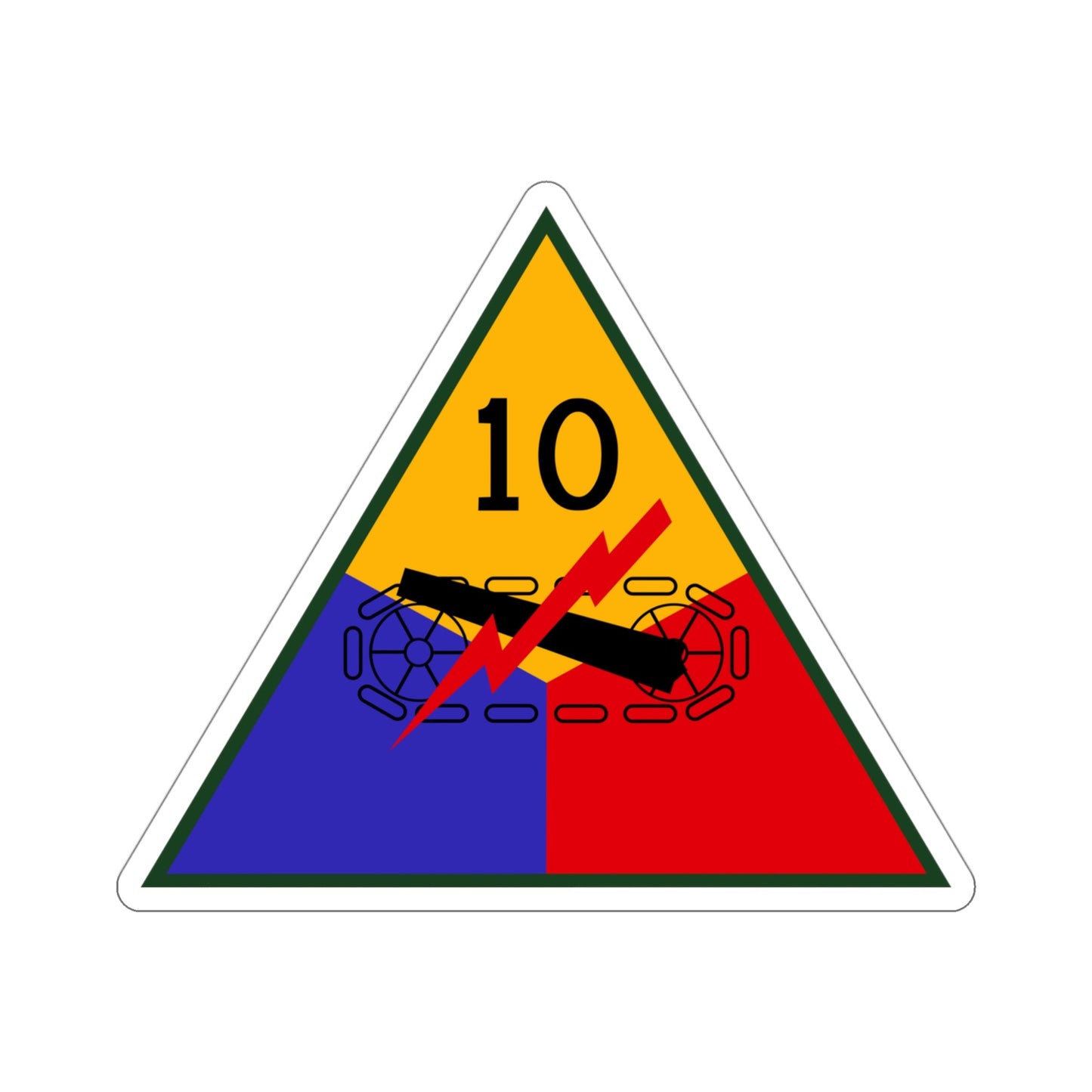 10th Armored Division (U.S. Army) STICKER Vinyl Die-Cut Decal-4 Inch-The Sticker Space