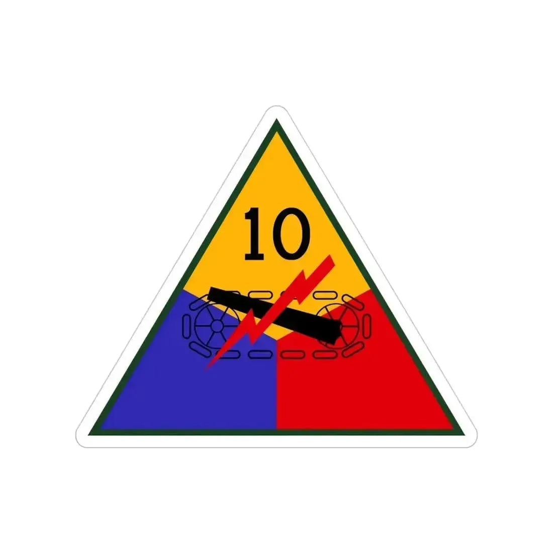 10th Armored Division (U.S. Army) Transparent STICKER Die-Cut Vinyl Decal 4 Inch - The Sticker Space