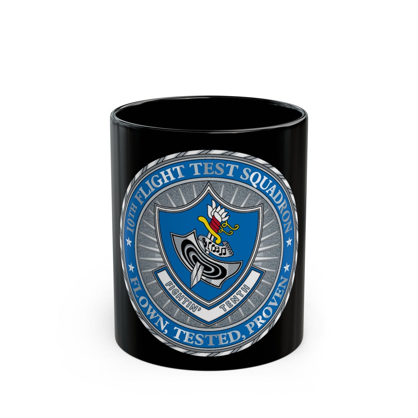 10th Flight Test Sq (U.S. Air Force) Black Coffee Mug-11oz-The Sticker Space