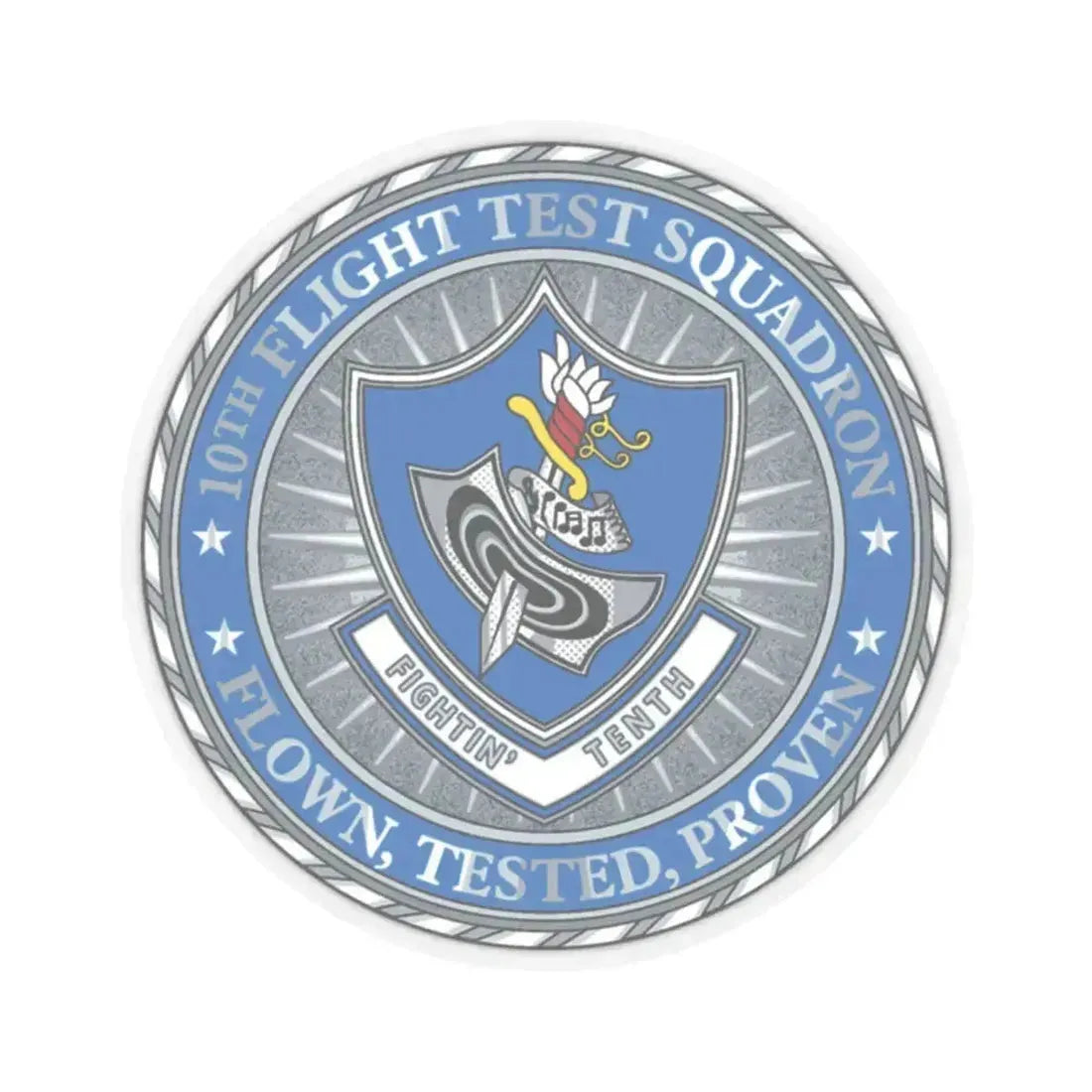 10th Flight Test Sq (U.S. Air Force) STICKER Vinyl Kiss-Cut Decal 2 Inch Transparent - The Sticker Space