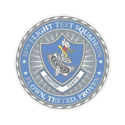 10th Flight Test Sq (U.S. Air Force) STICKER Vinyl Kiss-Cut Decal 2 Inch Transparent - The Sticker Space