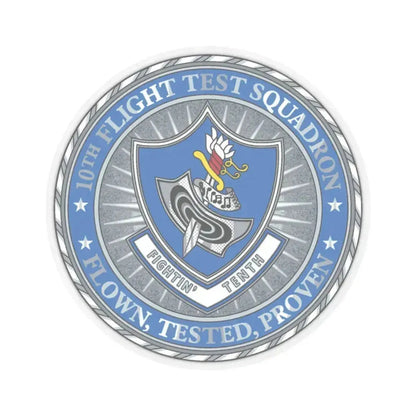 10th Flight Test Sq (U.S. Air Force) STICKER Vinyl Kiss-Cut Decal 3 Inch Transparent - The Sticker Space
