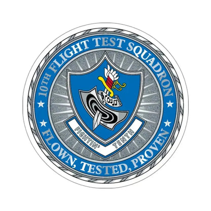 10th Flight Test Sq (U.S. Air Force) STICKER Vinyl Kiss-Cut Decal 3 Inch White - The Sticker Space