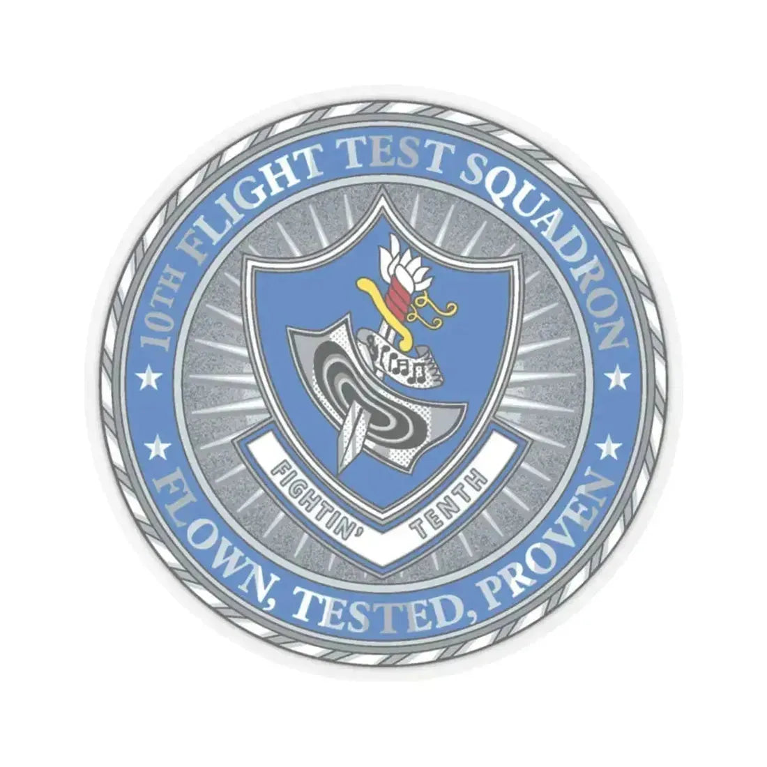 10th Flight Test Sq (U.S. Air Force) STICKER Vinyl Kiss-Cut Decal 4 Inch Transparent - The Sticker Space