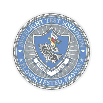 10th Flight Test Sq (U.S. Air Force) STICKER Vinyl Kiss-Cut Decal 4 Inch Transparent - The Sticker Space