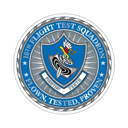 10th Flight Test Sq (U.S. Air Force) STICKER Vinyl Kiss-Cut Decal 4 Inch White - The Sticker Space