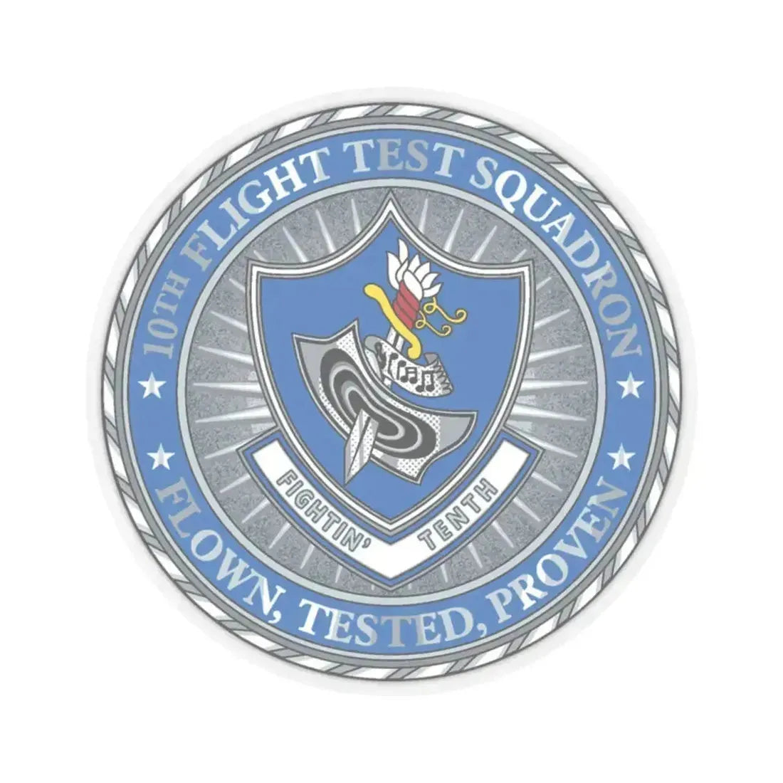 10th Flight Test Sq (U.S. Air Force) STICKER Vinyl Kiss-Cut Decal 6 Inch Transparent - The Sticker Space