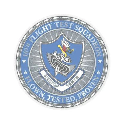 10th Flight Test Sq (U.S. Air Force) STICKER Vinyl Kiss-Cut Decal 6 Inch Transparent - The Sticker Space