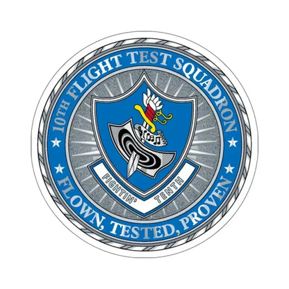 10th Flight Test Sq (U.S. Air Force) STICKER Vinyl Kiss-Cut Decal 6 Inch White - The Sticker Space