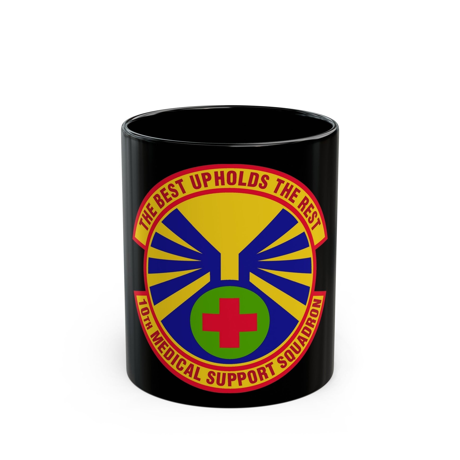 10th Medical Support Squadron (U.S. Air Force) Black Coffee Mug-11oz-The Sticker Space