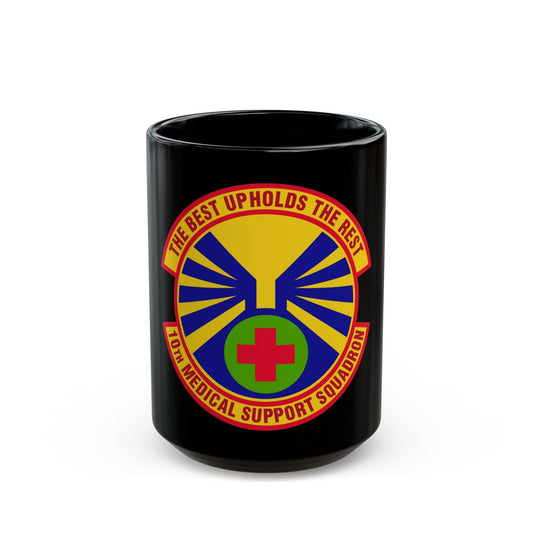 10th Medical Support Squadron (U.S. Air Force) Black Coffee Mug-15oz-The Sticker Space