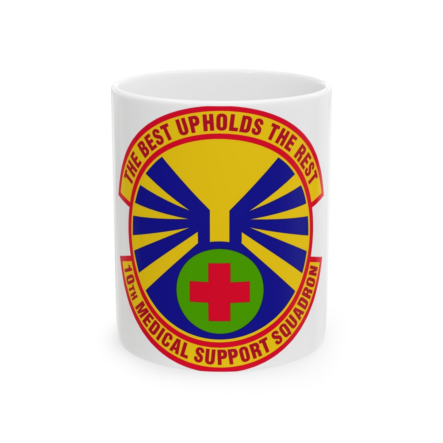 10th Medical Support Squadron (U.S. Air Force) White Coffee Mug-11oz-The Sticker Space