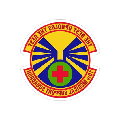 10th Medical Support Squadron (U.S. Air Force) REVERSE PRINT Transparent Die-Cut STICKER - The Sticker Space
