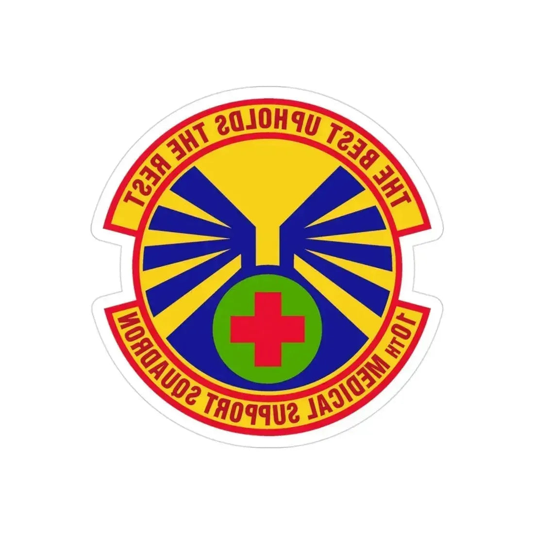 10th Medical Support Squadron (U.S. Air Force) REVERSE PRINT Transparent Die-Cut STICKER - The Sticker Space