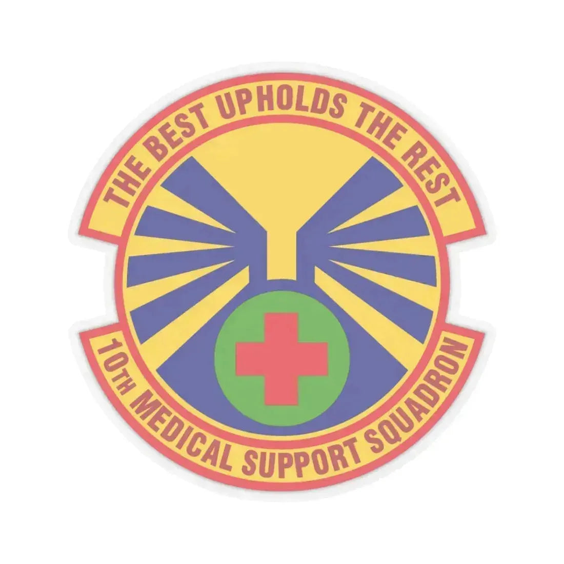 10th Medical Support Squadron (U.S. Air Force) STICKER Vinyl Kiss-Cut Decal 3 Inch Transparent - The Sticker Space