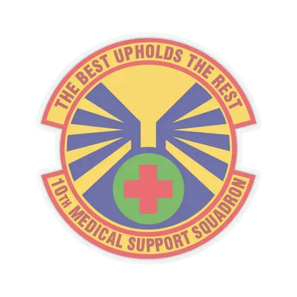 10th Medical Support Squadron (U.S. Air Force) STICKER Vinyl Kiss-Cut Decal 3 Inch Transparent - The Sticker Space