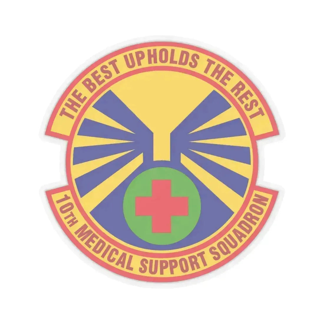 10th Medical Support Squadron (U.S. Air Force) STICKER Vinyl Kiss-Cut Decal 6 Inch Transparent - The Sticker Space