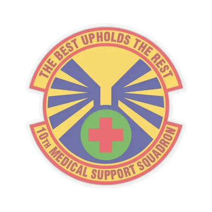 10th Medical Support Squadron (U.S. Air Force) STICKER Vinyl Kiss-Cut Decal 6 Inch Transparent - The Sticker Space