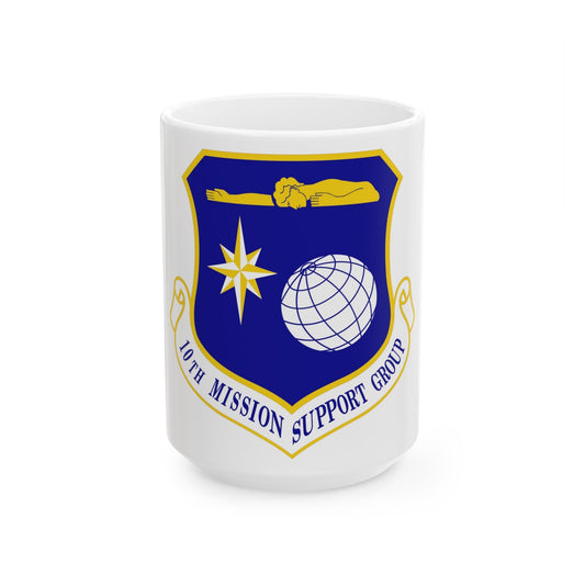 10th Mission Support Group (U.S. Air Force) White Coffee Mug-15oz-The Sticker Space