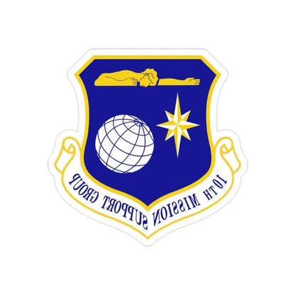 10th Mission Support Group (U.S. Air Force) REVERSE PRINT Transparent Die-Cut STICKER - The Sticker Space