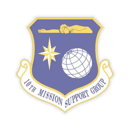 10th Mission Support Group (U.S. Air Force) STICKER Vinyl Kiss-Cut Decal 2 Inch Transparent - The Sticker Space