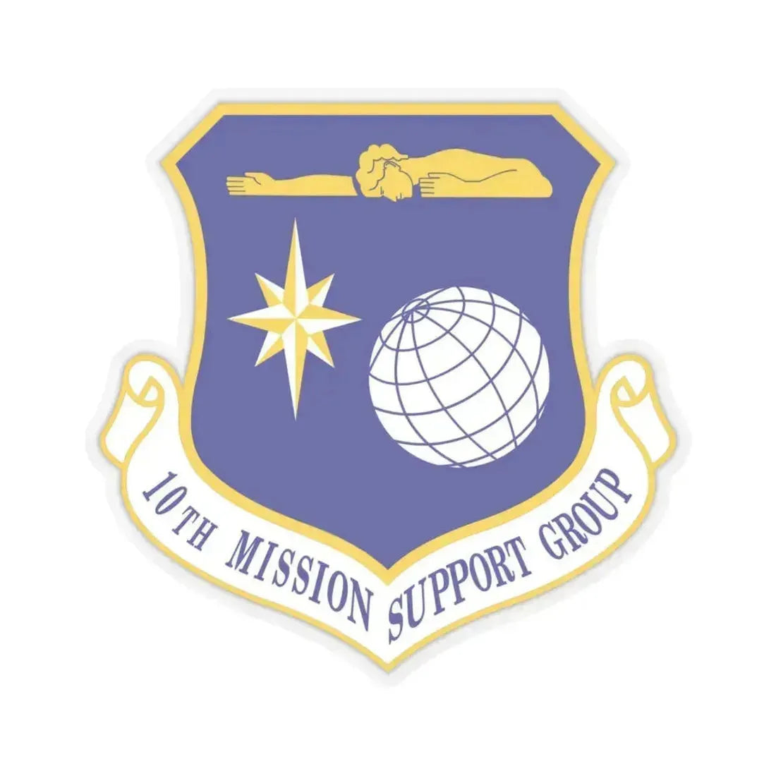 10th Mission Support Group (U.S. Air Force) STICKER Vinyl Kiss-Cut Decal 4 Inch Transparent - The Sticker Space