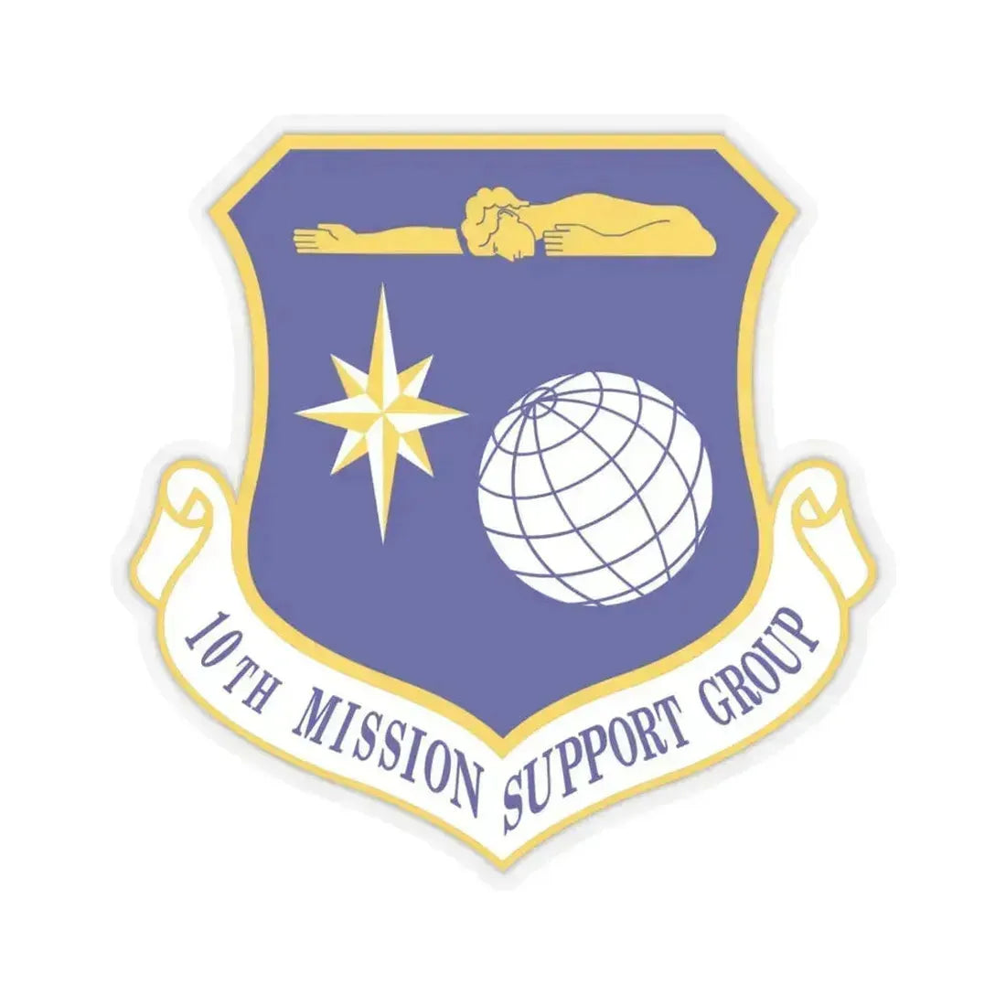 10th Mission Support Group (U.S. Air Force) STICKER Vinyl Kiss-Cut Decal 6 Inch Transparent - The Sticker Space