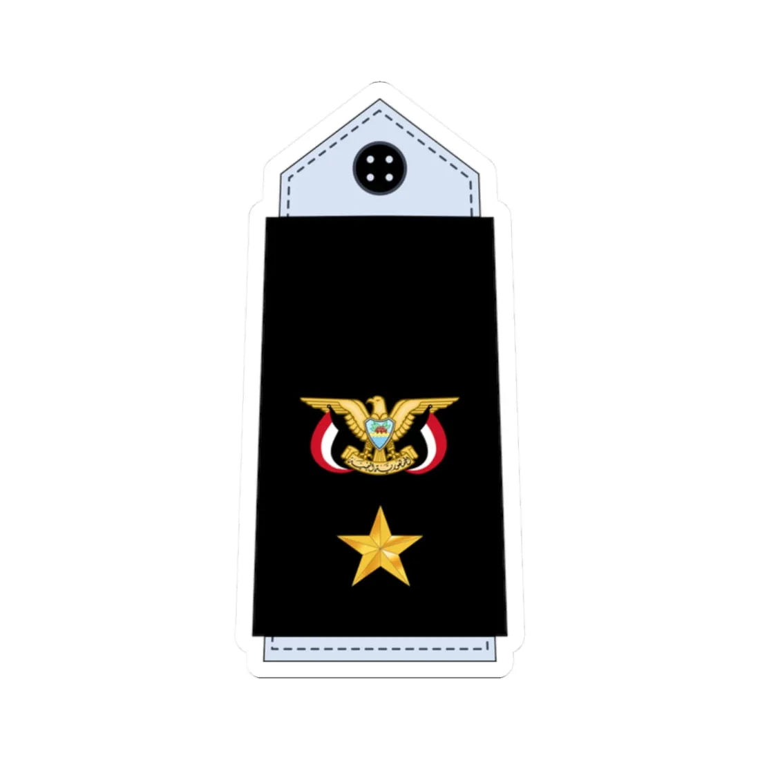 10.YN CMDR (Yemen) (Military Rank) STICKER Vinyl Kiss-Cut Decal 2 Inch White - The Sticker Space