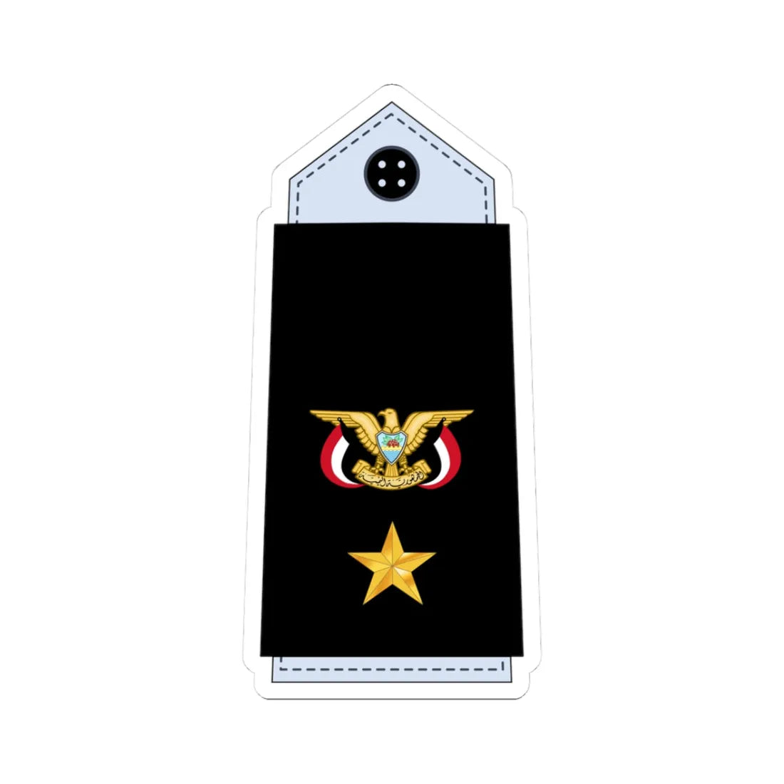 10.YN CMDR (Yemen) (Military Rank) STICKER Vinyl Kiss-Cut Decal 3 Inch White - The Sticker Space