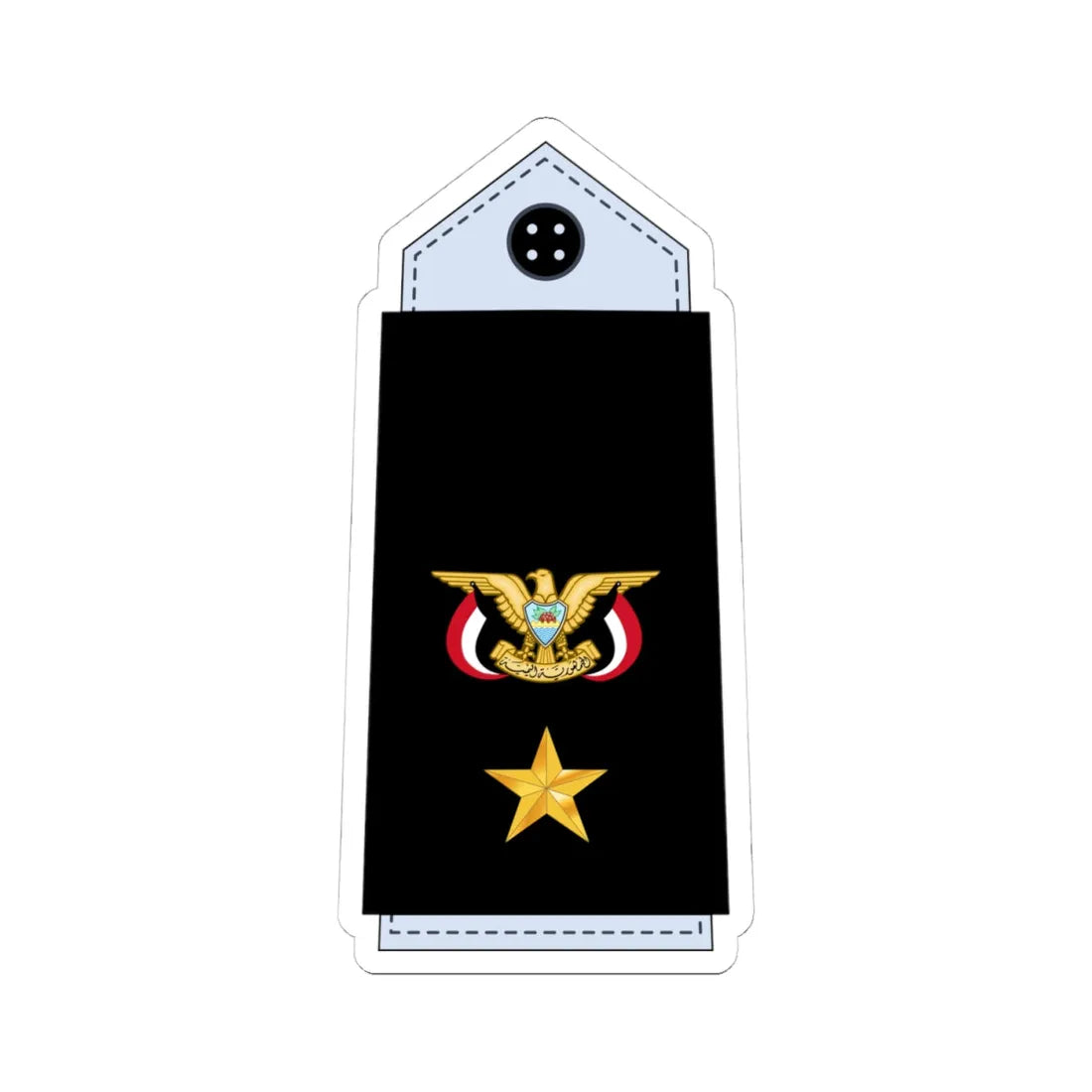 10.YN CMDR (Yemen) (Military Rank) STICKER Vinyl Kiss-Cut Decal 4 Inch White - The Sticker Space