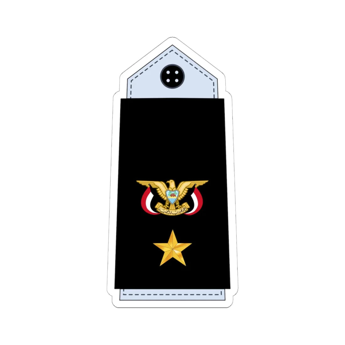 10.YN CMDR (Yemen) (Military Rank) STICKER Vinyl Kiss-Cut Decal 6 Inch White - The Sticker Space