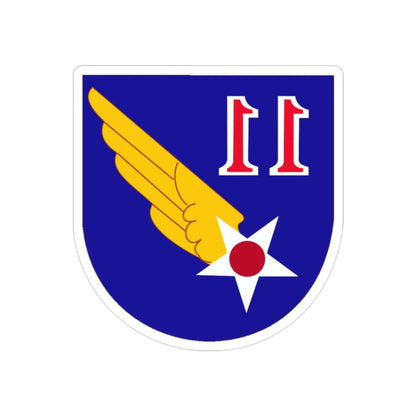 11 Air Force (U.S. Army) REVERSE PRINT Transparent STICKER-2" × 2"-The Sticker Space