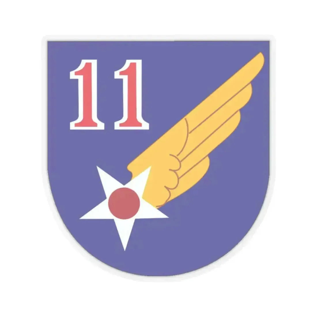 11 Air Force (U.S. Army) STICKER Vinyl Kiss-Cut Decal 2 Inch Transparent - The Sticker Space