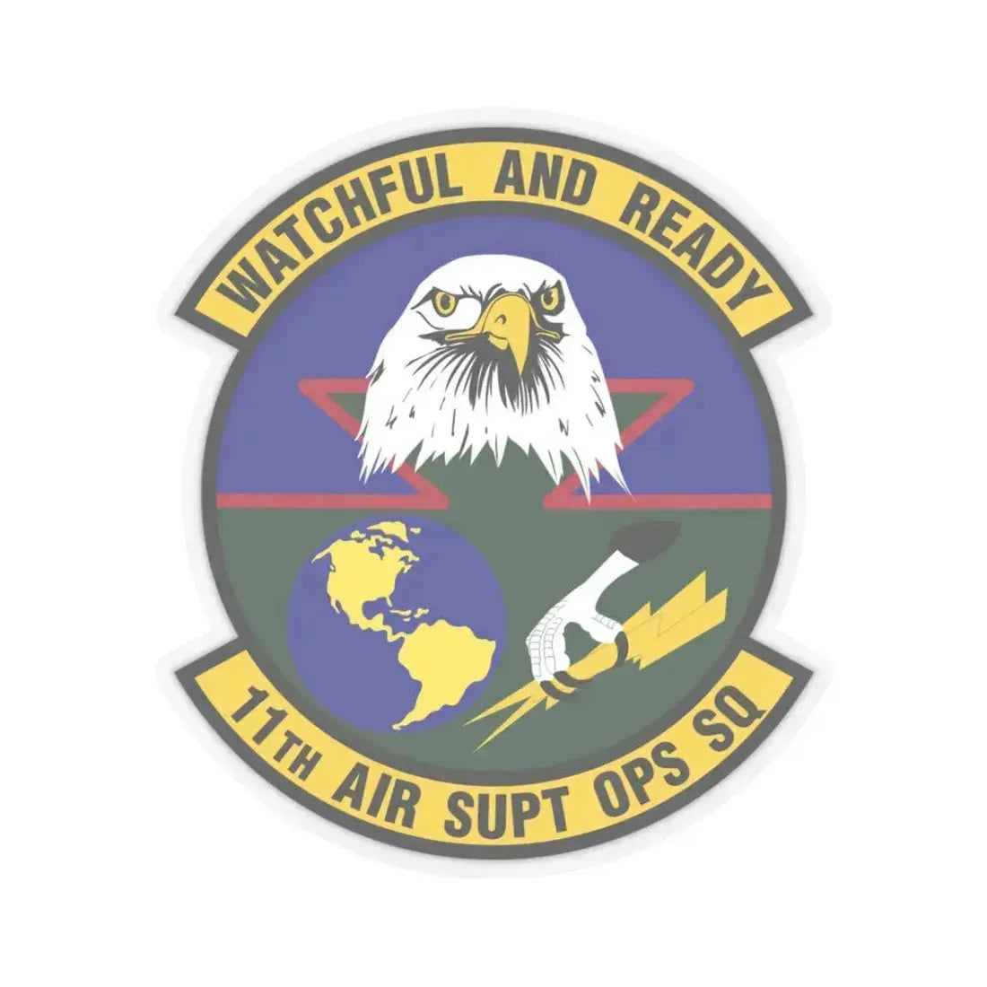 11 Air Support Operations Squadron ACC (U.S. Air Force) STICKER Vinyl Kiss-Cut Decal 3 Inch Transparent - The Sticker Space