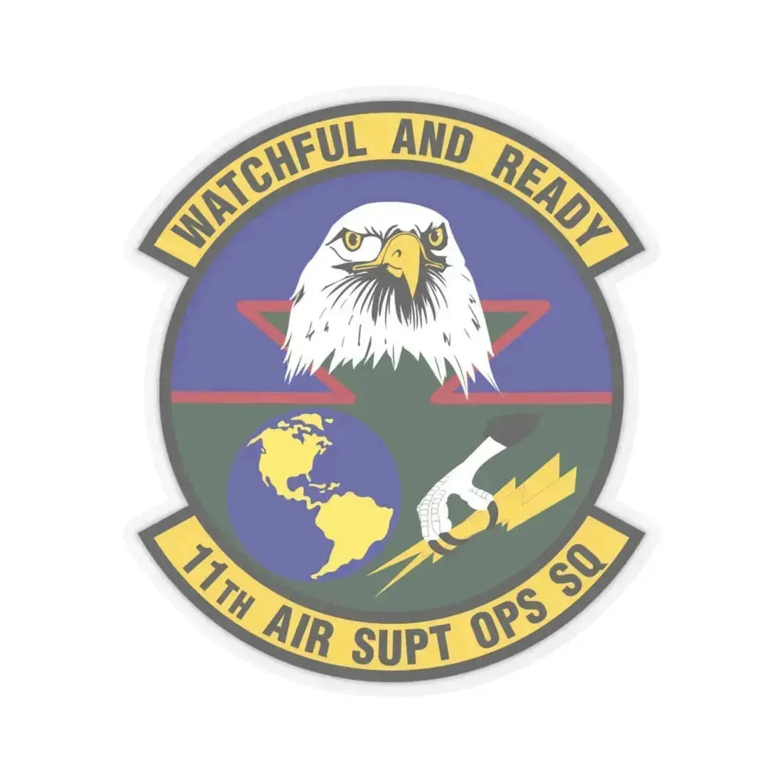 11 Air Support Operations Squadron ACC (U.S. Air Force) STICKER Vinyl Kiss-Cut Decal 4 Inch Transparent - The Sticker Space