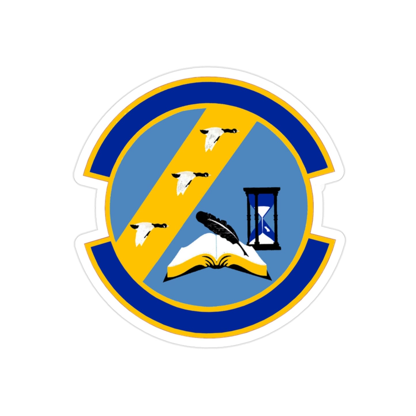 11 Contracting Squadron USAF (U.S. Air Force) REVERSE PRINT Transparent STICKER-2" × 2"-The Sticker Space