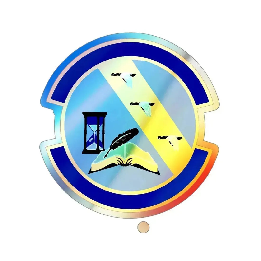 11 Contracting Squadron USAF (U.S. Air Force) Holographic STICKER Die-Cut Vinyl Decal 4 Inch Holographic - The Sticker Space