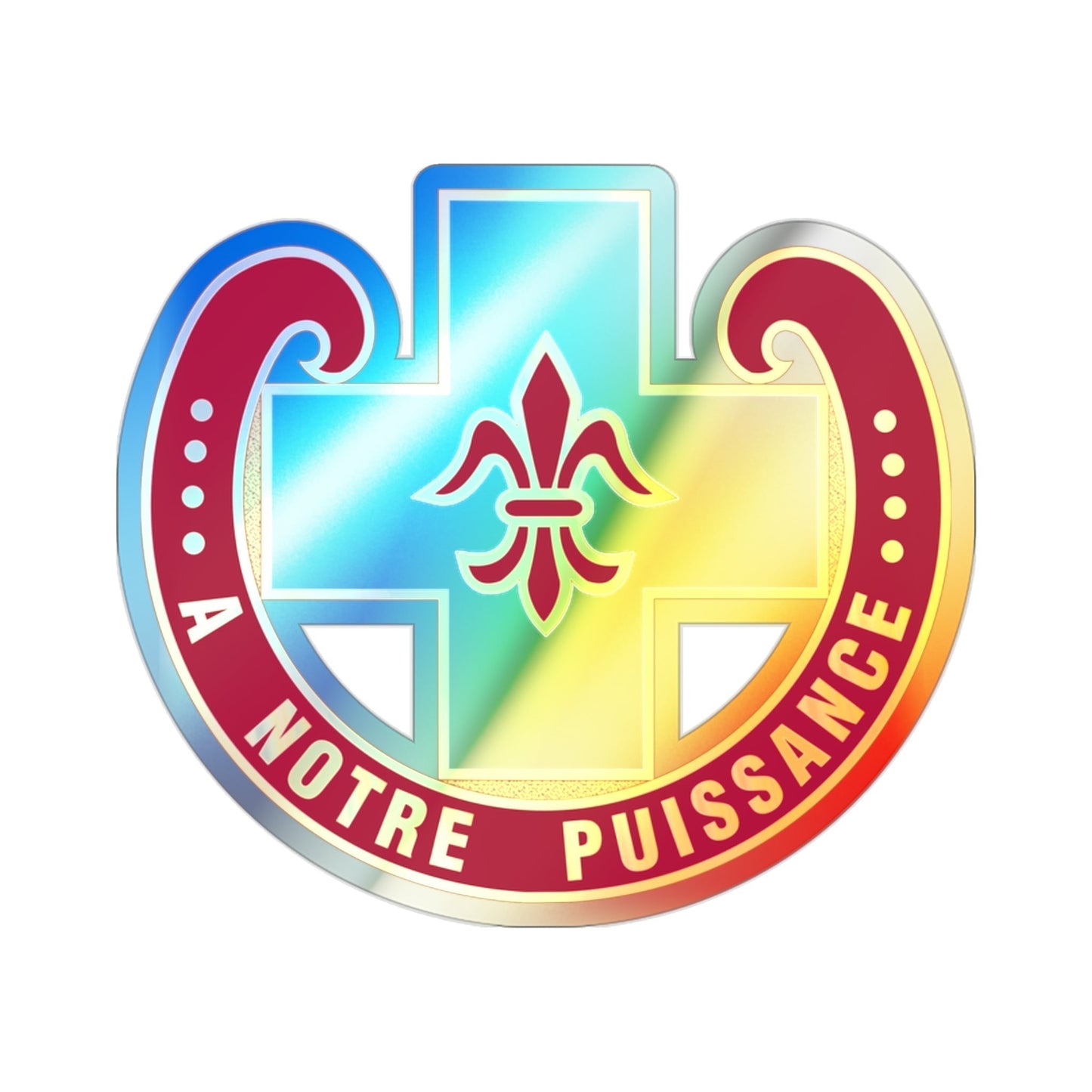 11 Evacuation Hospital (U.S. Army) Holographic STICKER Die-Cut Vinyl Decal-2 Inch-The Sticker Space