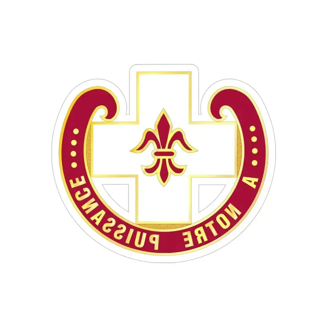 11 Evacuation Hospital (U.S. Army) REVERSE PRINT Transparent Die-Cut STICKER 4 Inch Die-Cut Transparent - The Sticker Space