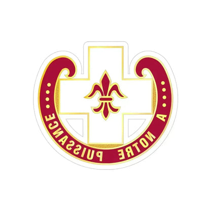 11 Evacuation Hospital (U.S. Army) REVERSE PRINT Transparent Die-Cut STICKER 4 Inch Die-Cut Transparent - The Sticker Space
