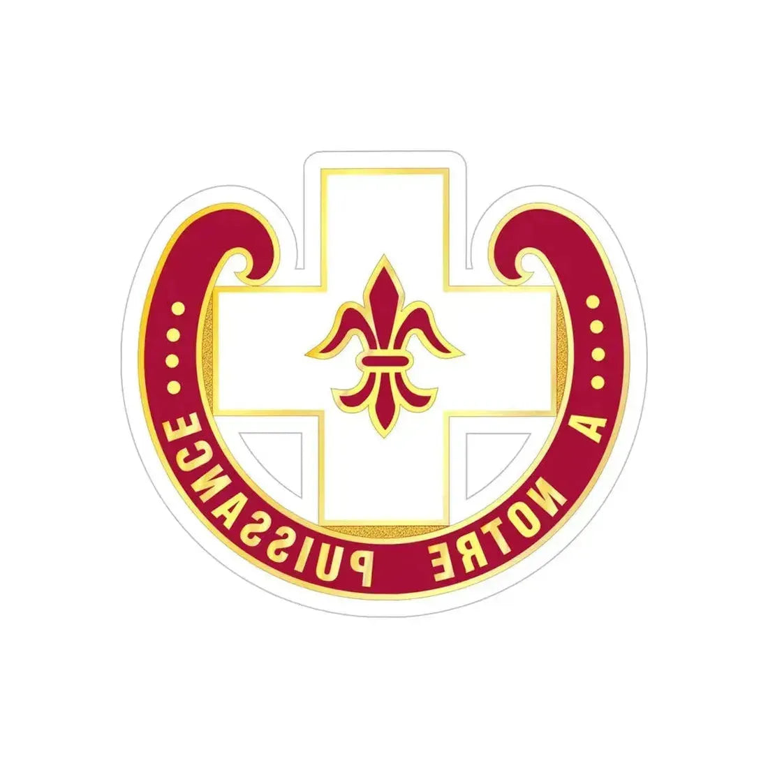 11 Evacuation Hospital (U.S. Army) REVERSE PRINT Transparent Die-Cut STICKER - The Sticker Space