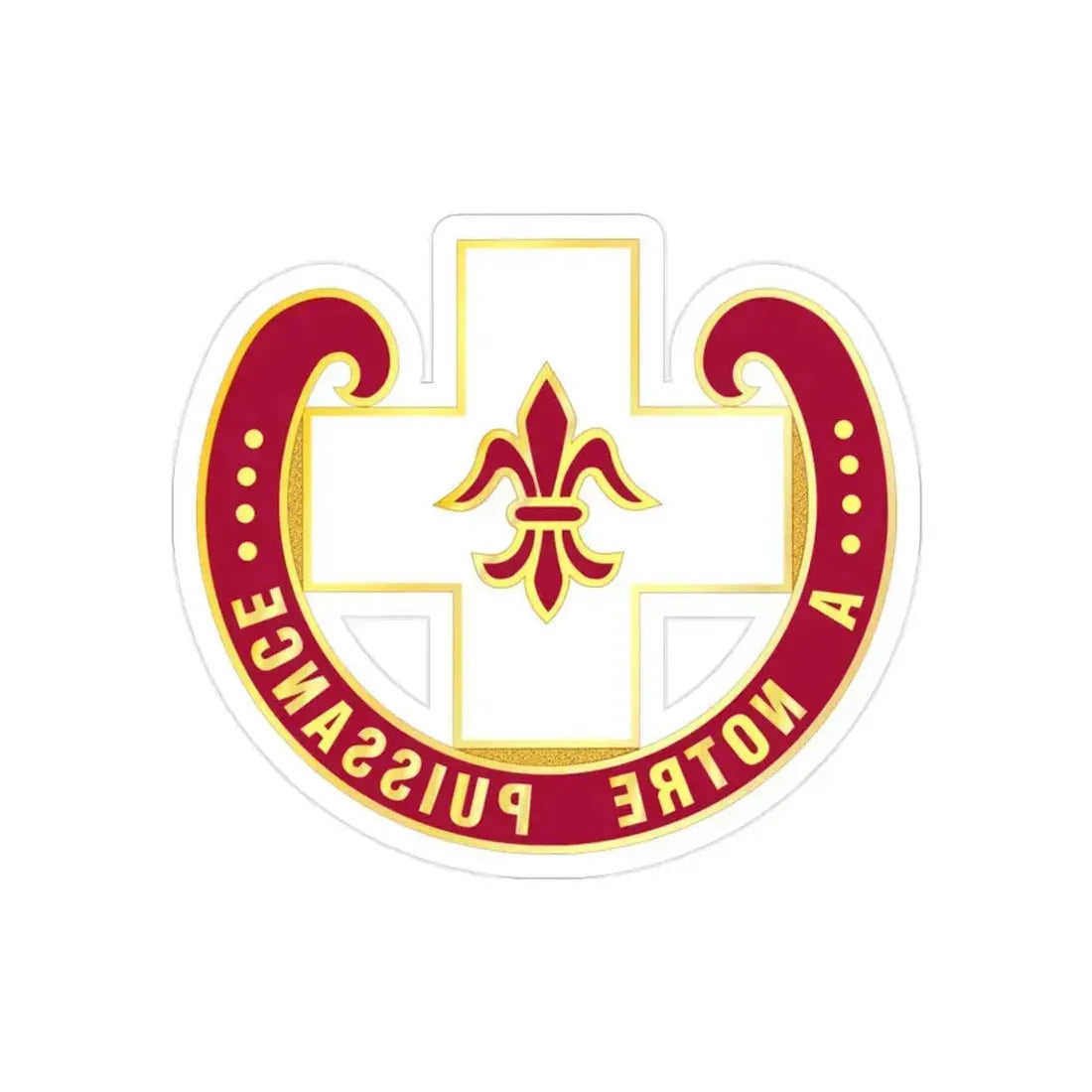 11 Evacuation Hospital (U.S. Army) REVERSE PRINT Transparent Die-Cut STICKER - The Sticker Space