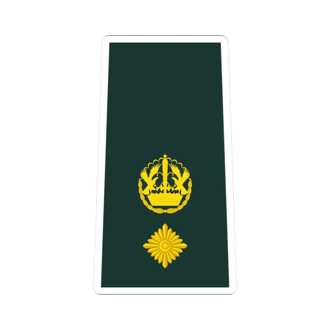 11 Ghana Army LTC (Ghana) (Military Rank) STICKER Vinyl Kiss-Cut Decal 3 Inch White - The Sticker Space
