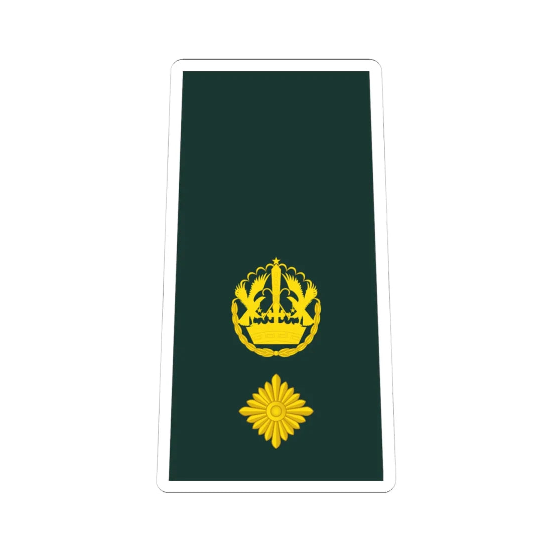 11 Ghana Army LTC (Ghana) (Military Rank) STICKER Vinyl Kiss-Cut Decal 4 Inch White - The Sticker Space