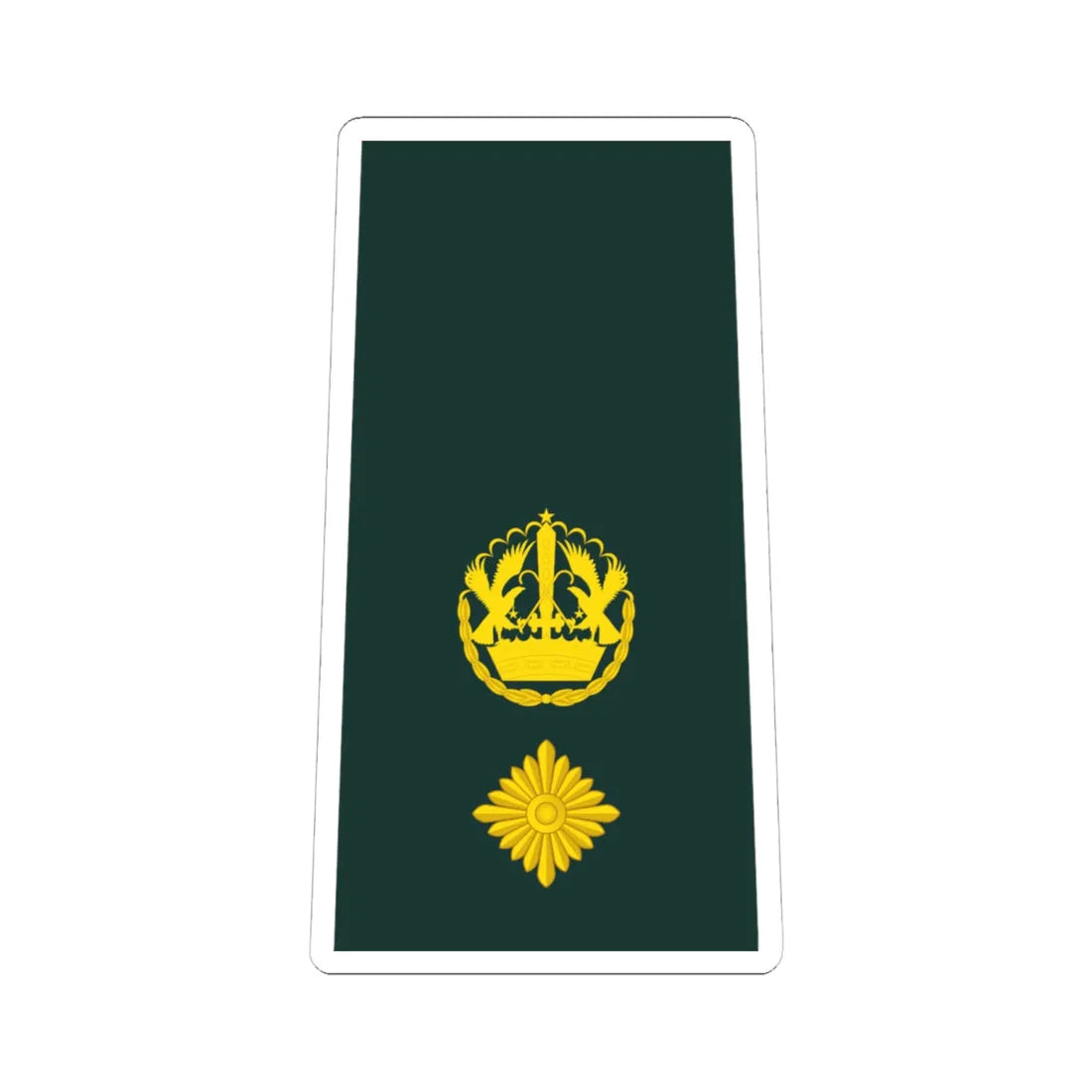 11 Ghana Army LTC (Ghana) (Military Rank) STICKER Vinyl Kiss-Cut Decal 6 Inch White - The Sticker Space