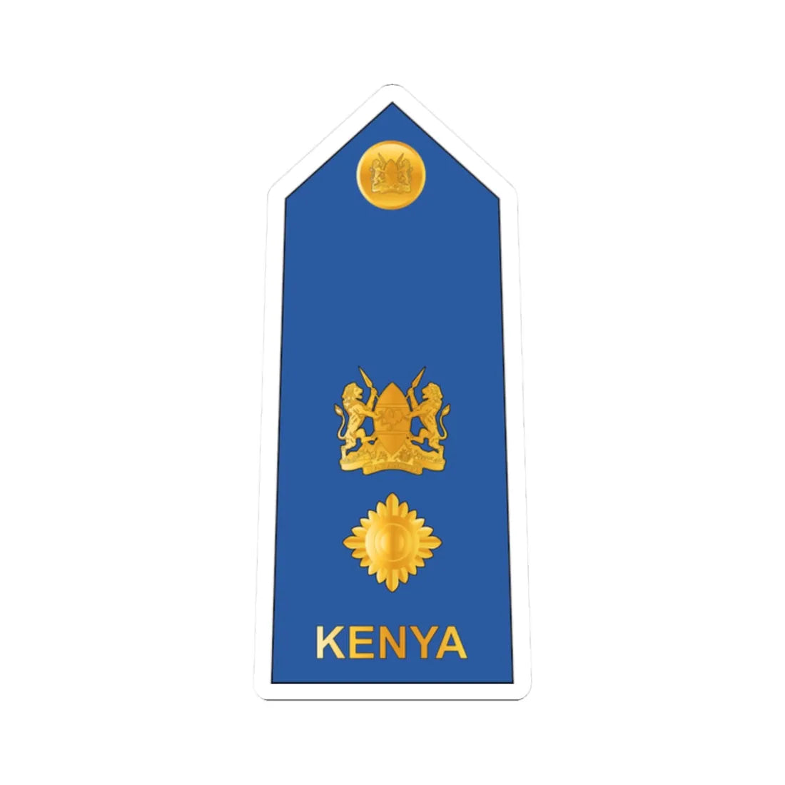 11. Kenyan Air Force LTCOL (Kenya) (Military Rank) STICKER Vinyl Kiss-Cut Decal 2 Inch White - The Sticker Space