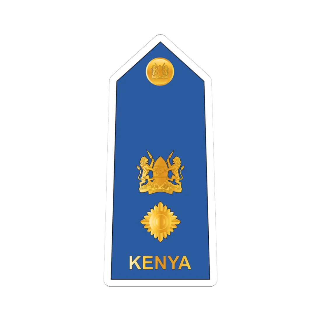 11. Kenyan Air Force LTCOL (Kenya) (Military Rank) STICKER Vinyl Kiss-Cut Decal 3 Inch White - The Sticker Space