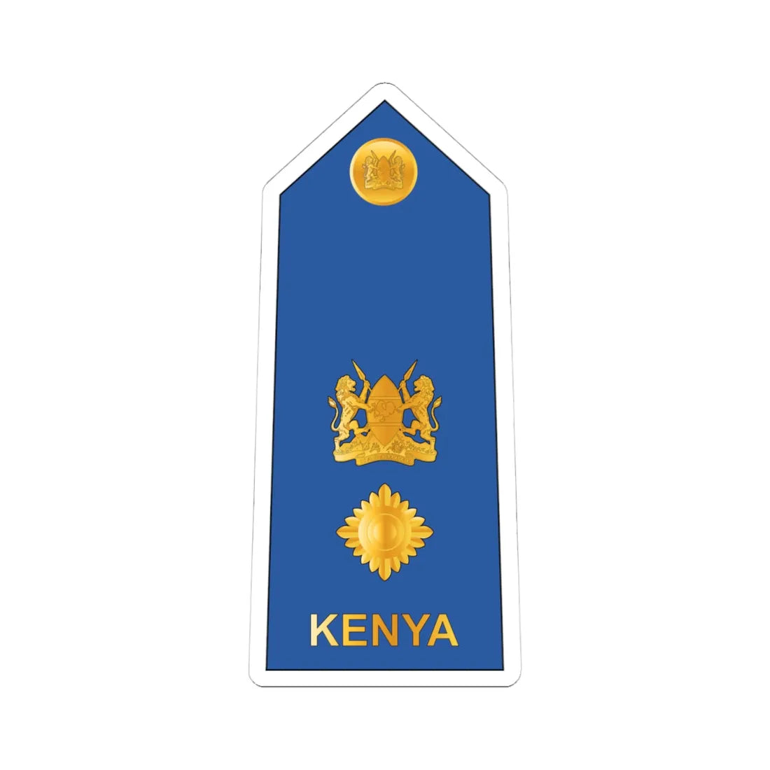 11. Kenyan Air Force LTCOL (Kenya) (Military Rank) STICKER Vinyl Kiss-Cut Decal 4 Inch White - The Sticker Space