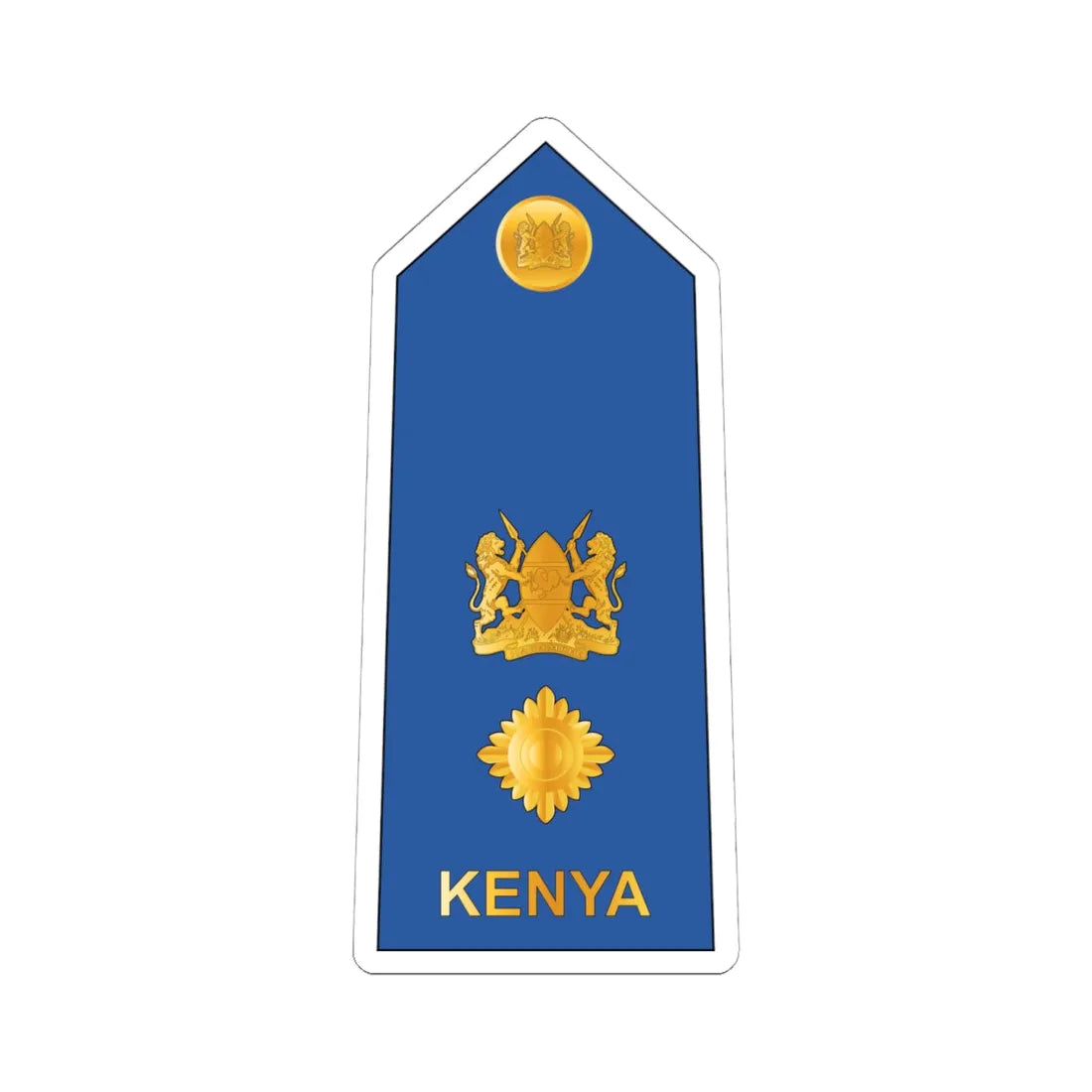 11. Kenyan Air Force LTCOL (Kenya) (Military Rank) STICKER Vinyl Kiss-Cut Decal 6 Inch White - The Sticker Space